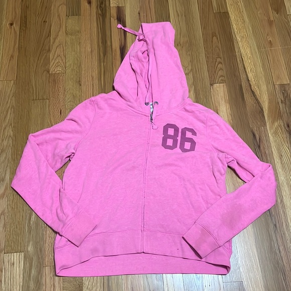 PINK Victoria's Secret Tops - Victoria’s Secret pink zip up hoodie